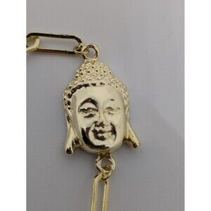 Stylish Unisex 8 inch 14K Gold-Filled Paperclip Buddha Bracelet (No Stamp)